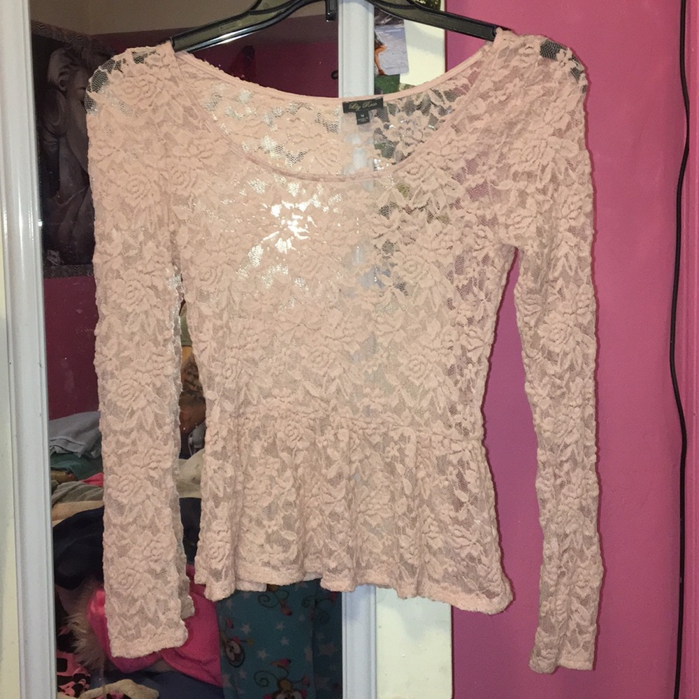 Baby Pink Lace Shirt